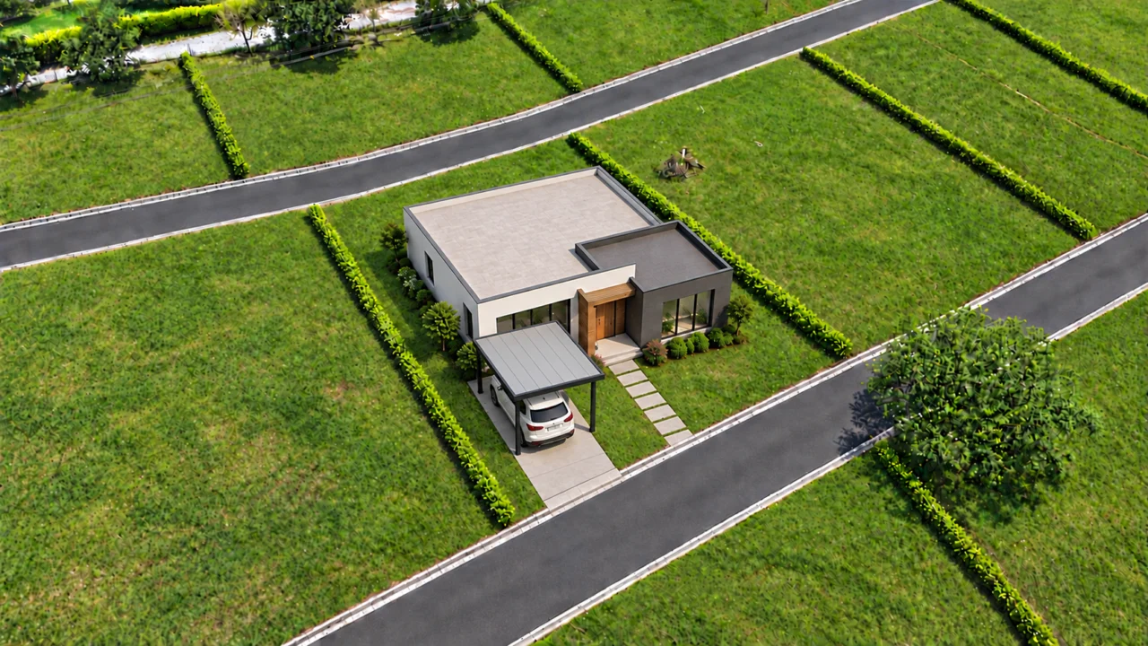 Imagen de referencia de una casa campestre en un lote